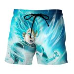 DBZ Vegeta SSGSS Saiyan God Blue Powerful Aura 3D Printing Summer Shorts