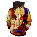 DBZ Vegito Super Saiyan 2 Wearing Two Potara Rings Hoodie