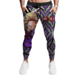 Dragon Ball Android 18 Violet Green Pattern Cool Jogger Pants