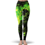 Dragon Ball Broly Silhouette Green Smoke Awesome Leggings