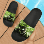 Dragon Ball Broly Super Saiyan Fiery Green Design Cool Slide Slippers