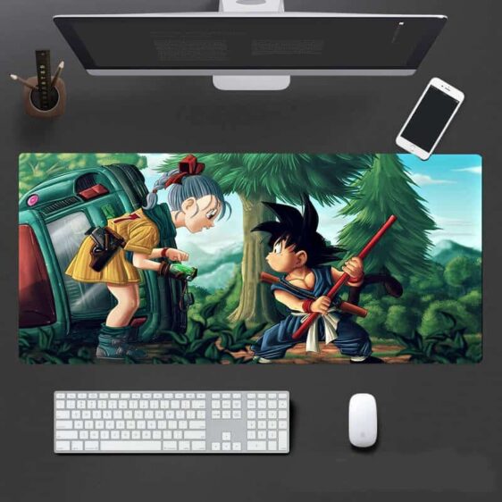 Dragon Ball Bulma And Kid Goku First Encounter Art Mouse Pad