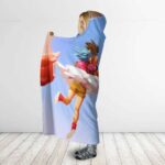 Dragon Ball Bulma Hanging And Goku On Kintoun Hooded Blanket