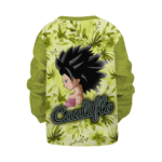 Dragon Ball Caulifla Floral Green Yellow Retro Sexy Kids Sweatshirt