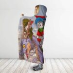 Dragon Ball Classic Goku Chi-Chi With Friends Hooded Blanket
