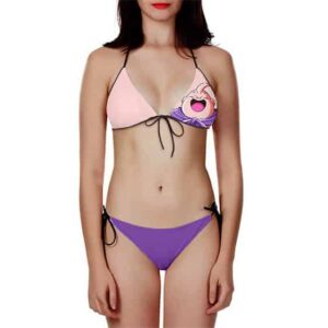 Dragon Ball Fat Buu Cute Cuddly Pink Purple Bikini Swimsuit