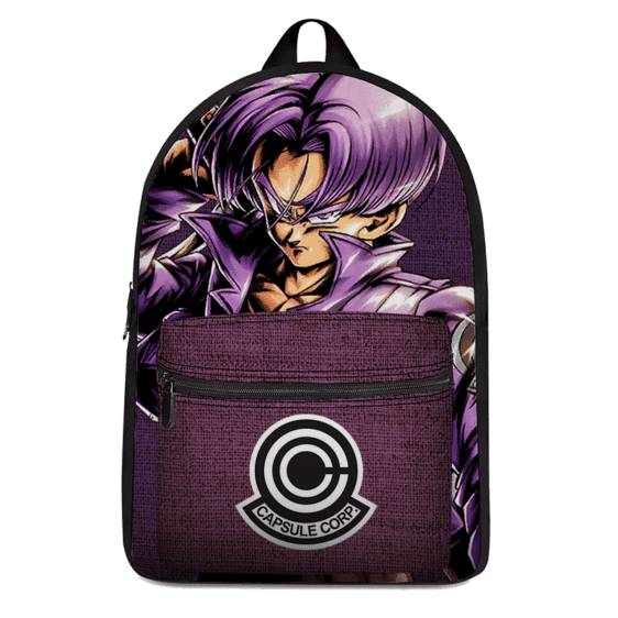 Dragon Ball Future Trunks Capsule Corp Purple Canvas Backpack