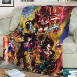 Dragon Ball GT Goku Vegeta Xeno Gogeta SSJ4 Awesome Fleece Blanket