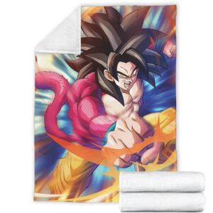 Dragon Ball GT Son Goku Super Saiyan 4 Amazing Fleece Blanket