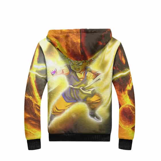 Dragon Ball GT Super Saiyan Kid Goku Lightning Fleece Jacket