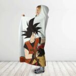 Dragon Ball Goku And Gohan Behind The Scenes Hooded Blanket