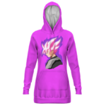 DBZ Goku Black Super Saiyan Rose Dope Art Pink Hoodie Dress