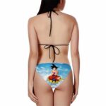 Dragon Ball Goku Chilling On His Nimbus Blue Bikini Swimsuit