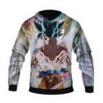 Dragon Ball Goku Damaged Battle Muscular Powerful Aura Hoodie