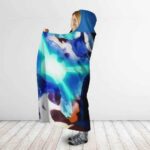 Dragon Ball Goku Ultra Instinct Kamehameha Wave Hooded Blanket