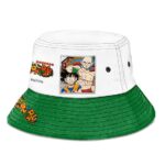 Dragon Ball Goku and Tien Green and White Cool Bucket Hat