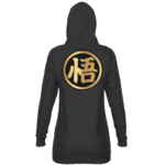Dragon Ball Goku's Kanji Symbol Black Gold Hoodie Dress
