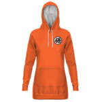 Dragon Ball Goku's Kanji Symbol Minimalist Orange Hoodie Dress