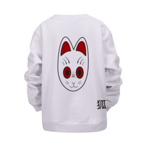 Dragon Ball Grandpa Gohan Kitsune Mask White Kids Sweater