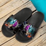 Dragon Ball Kakarot Goku Black Super Saiyan Rose Blue Dope Slide Slippers