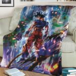 Dragon Ball Kakarot Ultra Instinct Pose Awesome Throw Blanket