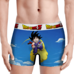 Dragon Ball Kid Goku Flying Nimbus Blue Men's Boxer
