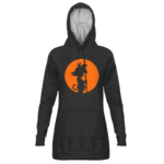 Dragon Ball Kid Goku Orange Silhouette Dark Dope Hoodie Dress