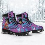 Dragon Ball Kid Goku Purple Blue Artwork Combat Boots
