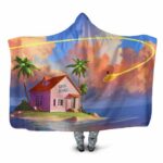 Dragon Ball Kiton Nimbus Cloud Trail Kame House Hooded Blanket