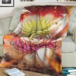 Dragon Ball Legendary Broly SSJ2 Attack Mode Throw Blanket