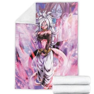 Dragon Ball Legends Beautiful Android 21 Rosy Pink Fleece Blanket