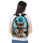 Dragon Ball Legends Son Goku Super Saiyan Blue Canvas Backpack