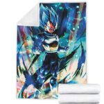 Dragon Ball Legends Vegeta Super Saiyan Blue Electrifying Fleece Blanket