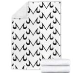 Dragon Ball Majin Symbol Minimalist White Awesome Fleece Blanket