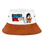 Dragon Ball Master Karin and Yajirobe White Brown Bucket Hat