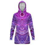 Dragon Ball Neon Frieza Trippy All Over Print Dope Hoodie Dress