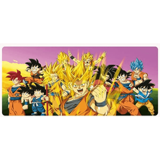 Dragon Ball Optimistic Goku Multiple Saiyan Forms Mouse Pad