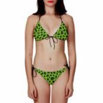 Dragon Ball Perfect Cell Pattern Green Sexy Two Piece Bikini