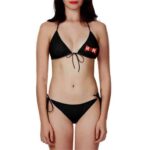 Dragon Ball Red Ribbon Army Symbol Black Two Piece Bikini