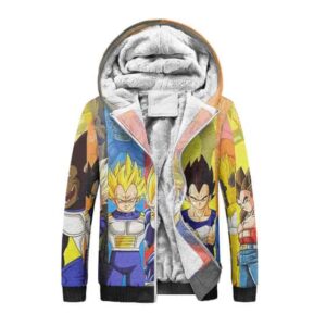 Dragon Ball Saiyan Prince Vegeta Evolutions Fleece Jacket