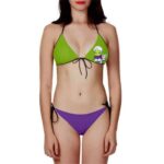 Dragon Ball Sexy Cheelai Green Purple Cool Bikini Swimsuit