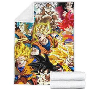 Dragon Ball Son Goku All Forms Fantastic Fleece Blanket