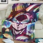 Dragon Ball Son Goku Explosive Rainbow Colors Fantastic Fleece Blanket