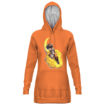 Dragon Ball Son Goku Flying Nimbus Orange Hoodie Dress