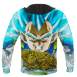 Dragon Ball Stoned Super Saiyan Blue Vegeta Marijuana Nug Cool Hoodie - back