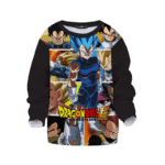 Dragon Ball Super All Vegeta Forms Saiyan Blue Kids Pullover Sweater