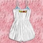 Dragon Ball Super Beerus Enjoys Food Plain White Romper