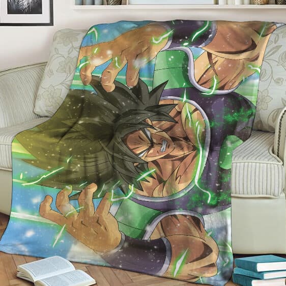 Gogeta Blue vs Super Broly Fleece Blanket