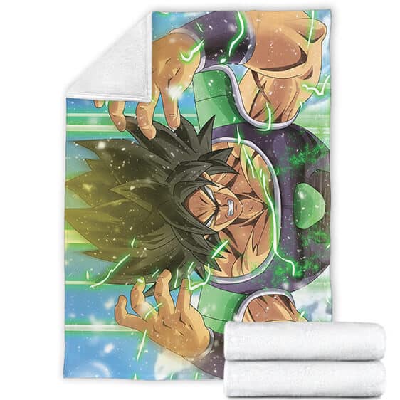 Gogeta Blue vs Super Broly Fleece Blanket