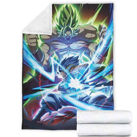 Gogeta Blue vs Super Broly Fleece Blanket